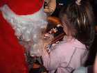 Santa delivers a present